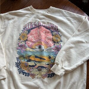 Billabong Cream Floral Eye Sweatshirt